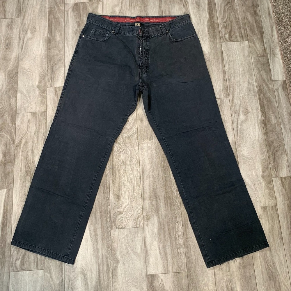Ermenegildo Zegna Jeans Mens 40x32 Black 5 Pocket Cotton Denim Pants